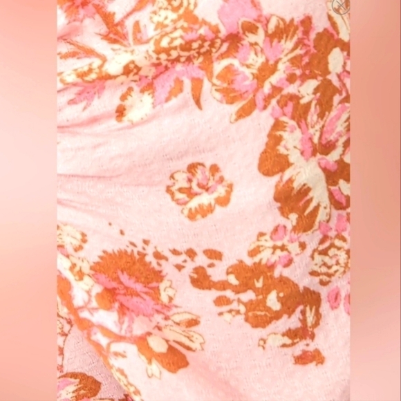 FREE People HILARY Printed Top Blouse Pink Combo Floral Small NEW! - Picture 8 of 10